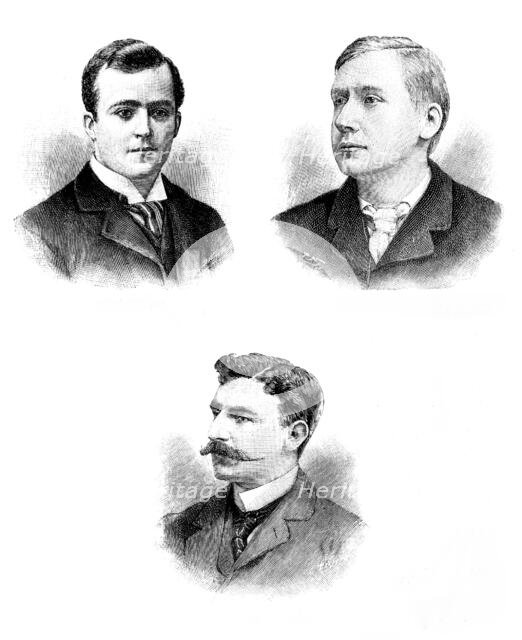 Mr. G. E. Armstrong, Mr. H. W. Massingham, Mr. W. A. Locker, 1895. Creator: P Naumann.