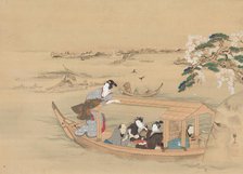 Boat to the Yoshiwara, 1800s. Creator: Teisai Hokuba (Japanese, 1771-1844).