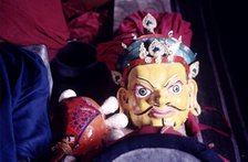 Tibetan Buddhist mask, Ladakh, India, 1988. Creator: Amanda Waite.