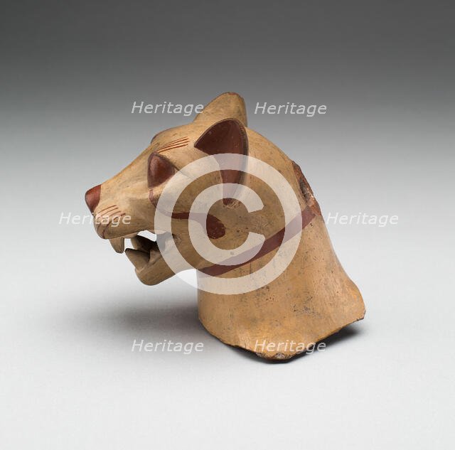 Fragment of a Vessel in the Form of a Puma, 100 B.C./A.D. 500. Creator: Unknown.