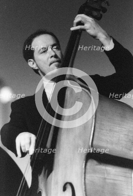 Phil Flanigan, playing double bass, c2006. Creator: Brian Foskett.