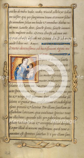 Initial O: The Virgin and Child, 1544. Creator: Unknown.