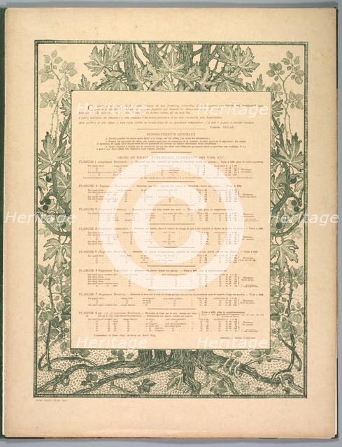 Suite de Paysages: Colophon, 1892-1893. Creator: Charles Marie Dulac (French, 1865-1898); Eugène Martial Simas (French, 1862-1926); Printer: A. Bergier (French).