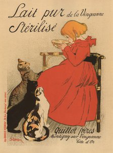 Lait pur stérilisé de la Vingeanne (Poster), 1890s. Artist: Steinlen, Théophile Alexandre (1859-1923)