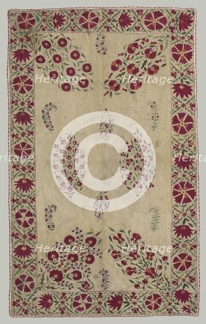 Suzani:divan cover, 1700s. Creator: Unknown.