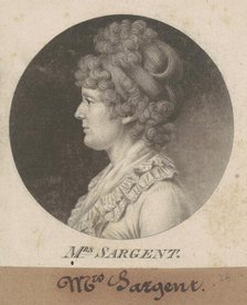 Mary Hawley Macintosh Williams Sargent, 1802. Creator: Charles Balthazar Julien Févret de Saint-Mémin.