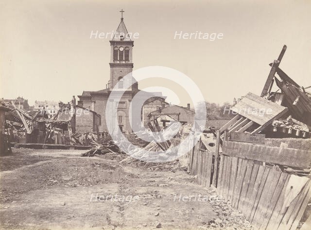 The Floods of 1856, Church of Saint-Pothin, Lyon, June 1856. Creator: Edouard Baldus.
