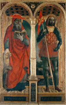Saints Jerome and Alexander. Polyptych from the Santa Maria delle Grazie , 1500-1505. Creator: Foppa, Vincenzo (active 1456-1516).