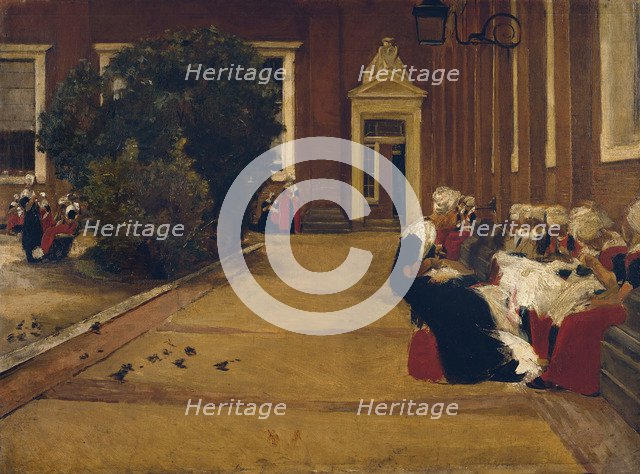 Orphan Girls in Amsterdam, 1876. Artist: Liebermann, Max (1847-1935)