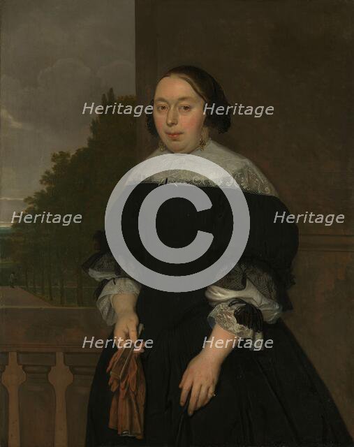 Aletta van Ravensberg (1635-77), Wife of Jan van Nes, 1668. Creator: Ludolf de Jongh.