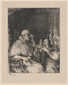 Benvenuto Cellini and Pope Paul III, 1824. Creator: Wilkie, Sir David (1785-1841).