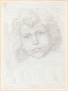 Study of Cupid (Head of a Girl), 1904. Creator: Alphonse Legros.
