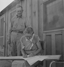 Cow Hollow farmer, came from Oklahoma, has received FSA loan..., Malheur County, Oregon, 1939. Creator: Dorothea Lange.