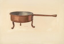 Bishop Hill: Copper Skillet, c. 1938. Creator: Bisby Finley.