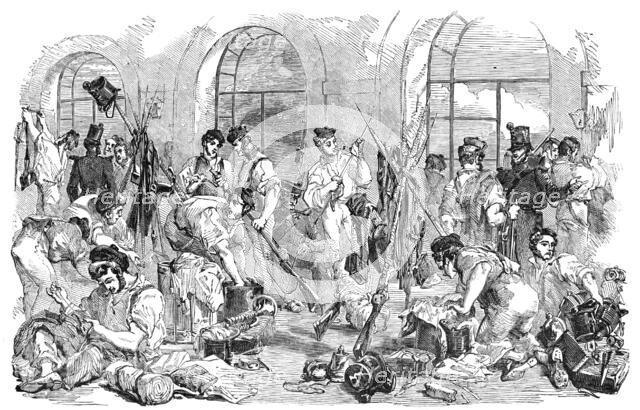 British Infantry in Barracks, at Gallipoli, 1854. Creator: Unknown.