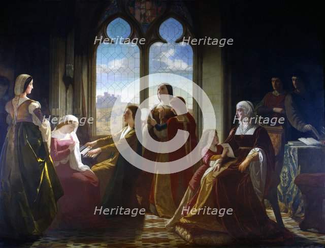 Queen Isabella chairing the education of their children.