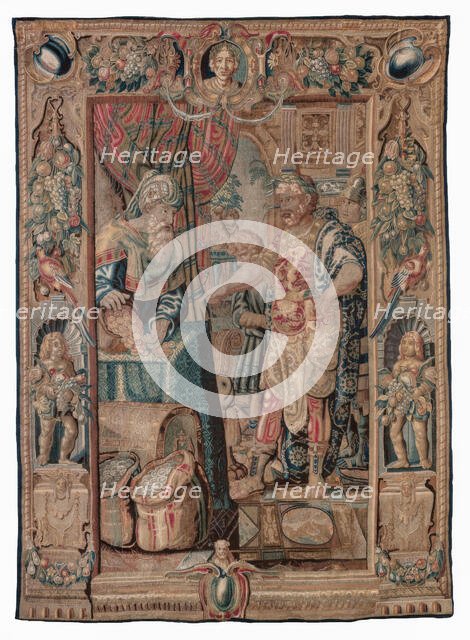 Tapestry (Antony And Cleopatra Series: Antony Conquers Pelusium), c1600-1640. Creator: Karel van Mander.
