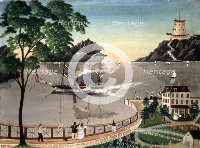 'US Mail Boat', 1870.  Artist: Leila Bauman