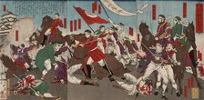 The Death of Murata Sansuke, 1877. Creator: Tsukioka Yoshitoshi.