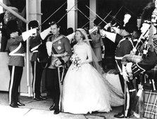 The wedding of the Duke and Duchess of Kent, York Minster, 1961. Artist: Unknown