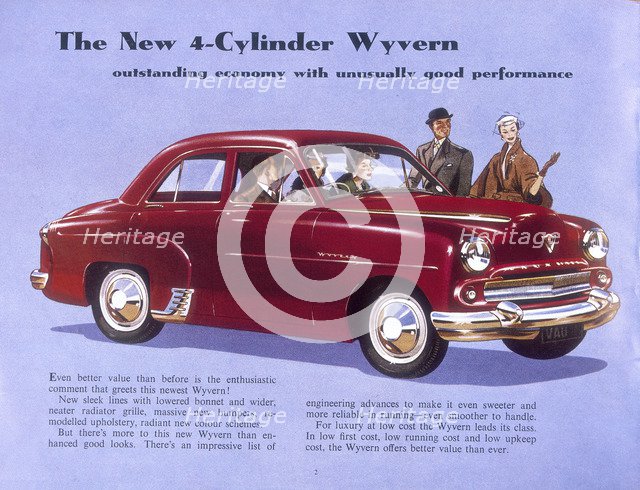 Poster advertising a Vauxhall Wyvern, 1956. Artist: Unknown