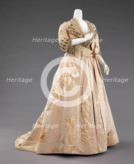 Dinner dress, French, 1890-95. Creator: House of Worth.