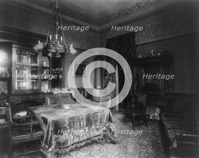 Barber house, Washington, D.C. - dining room, between 1890 and 1950. Creator: Frances Benjamin Johnston.