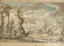 Landscape with Soldiers, 1836. Creator: John Wilhelm Nahl.