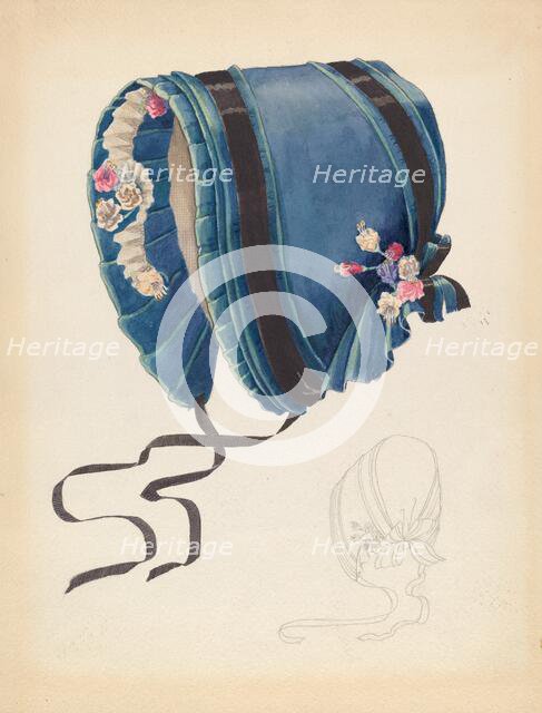Bonnet, c. 1937. Creator: Doris Beer.