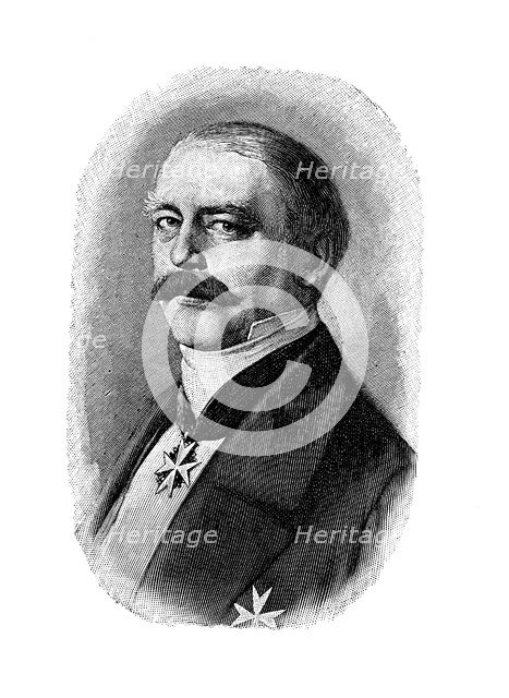 Otto von Bismarck, German statesman, as Prussian Envoy at the German Diet, 1858. Artist: Unknown