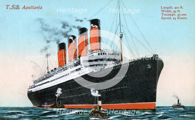 Ocean liner RMS 'Aquitania', 20th century. Artist: Unknown