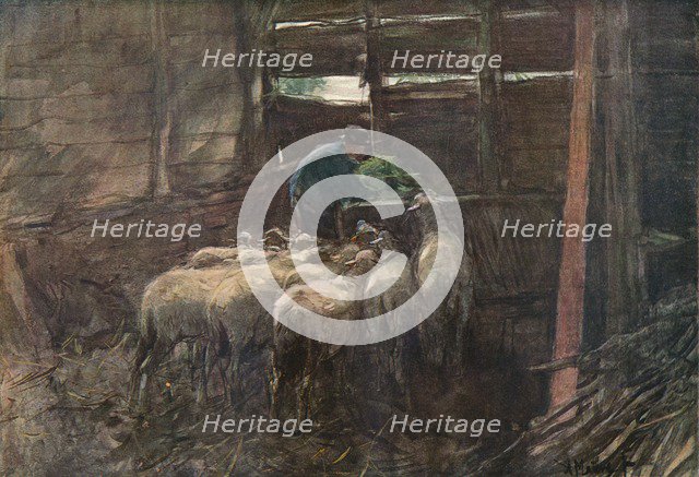 'Interior of a Barn', 19th century. Artist: Anton Mauve.