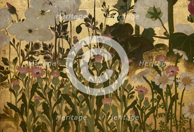 Screen with spring and summer flowers, 1st half of the 18th century. Creator: Watanabe Shiko.