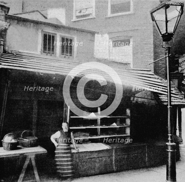 Shop and solar, Clare Market, London, since demolished, 1895 (1904). Artist: Unknown.