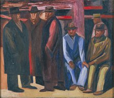 Subway. Workers (The Unemployed), 1929. Creator: Orozco, José Clemente (1883-1949).