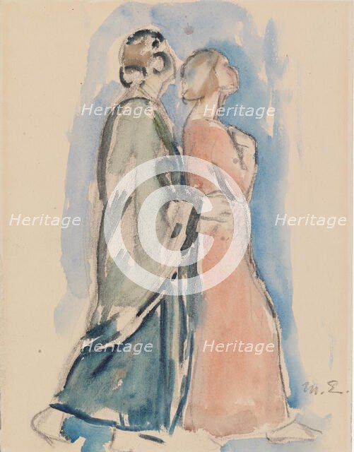 Sketch for the stained glass window Christus Resurrexit in Pori Church, 1920-1925. Creator: Magnus Enckell.