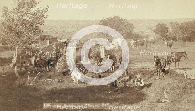 Mess scene on "round up", between 1887 and 1892. Creator: John C. H. Grabill.