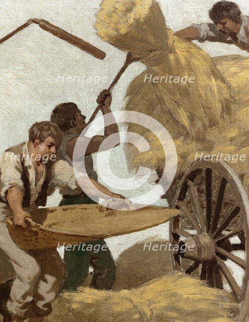 Agriculture: Sketch for the school in rue Chateau-Landon, 10th arrondissement of Paris, 1881. Creator: Jules Didier.