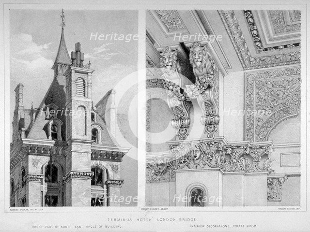 London Bridge Station, Bermondsey, London, 1860.                               Artist: Robert Dudley