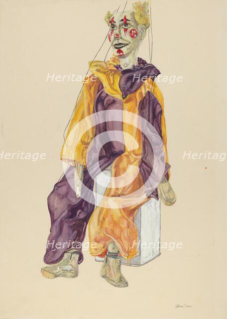 Marionette Clown, c. 1936. Creator: Lillian Stahl.