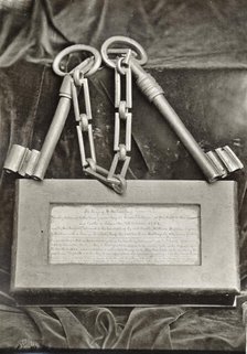 The ancient keys of Lancaster Castle, Lancashire, 1851. Creator: Unknown.