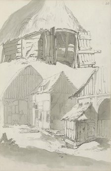 Farmyard with barns and stables, c.1780-c.1800.  Creator: Bernhard Heinrich Thier.