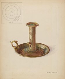 Candlestick, c. 1937. Creator: Alfred Walbeck.