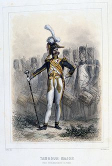 'Drum Major of the Grenadiers-à-Pied', 1859.  Artist: Auguste Raffet