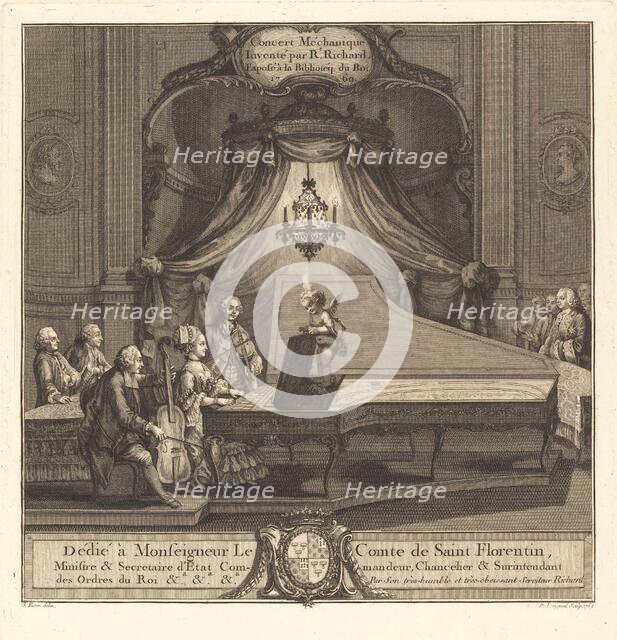 Le concert mecanique, 1769. Creators: Joseph de Longueil, Charles Eisen.