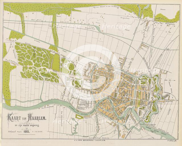 Map of Haarlem and its surroundings, 1882.  Creator: F. Allan.