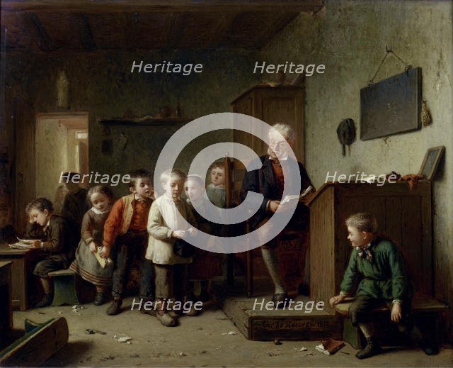 The classroom, 1872. Artist: Heuvel, Theodore Bernard de (1817-1906)