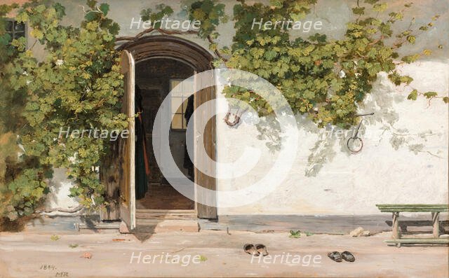 Entrance to an Inn in the Praestegarden at Hillested, 1844. Creator: Martinus Rorbye.