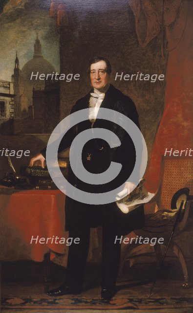 'James Bentley, Treasurer of St. Bartholomew's Hospital', 1848. Artist: John Preston Knight