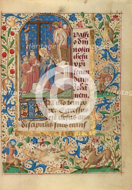 The Mass of Saint Gregory; Prayer Book of Charles the Bold, about 1480-1490. Creator: Unknown.
